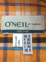 O’NEIL OF DUBLIN◆ノープリーツアシンメトリックパッチワークスカート/36/モヘア/オレンジ_画像3