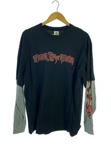 THE BLACK EYE PATCH◆長袖Tシャツ/L/コットン/BLK/無地