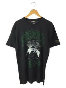 RAF SIMONS◆Tシャツ/S/コットン/BLK/221-M132/22SS/Oversized T-shirt Grimcrawler