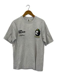 AAPE BY A BATHING APE◆Tシャツ/XL/コットン/GRY/プリント/AAPTEM0988XAI