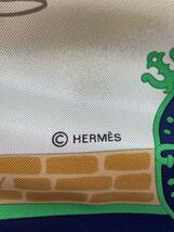 HERMES◆スカーフ/シルク/GRN/総柄/レディース/LES HARAS/カレ90_画像3