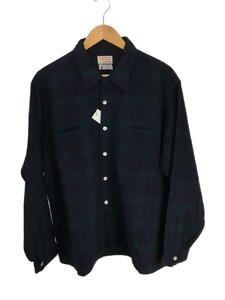 MANHATTAN◆60s/Viyella/JOSEPH HORNE Co./オープンカラーシャツ/ボックス/XL/ウール/チェック