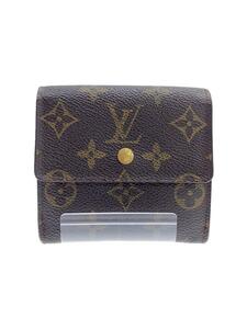 LOUIS VUITTON◆ポルト・モネ・ビエ・カルト・クレディ_モノグラム・キャンバス_BRW/PVC/BRW/レディース