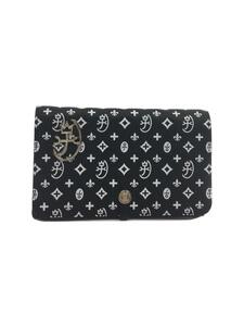 CASTELBAJAC* Mini clutch / second bag / leather / black / total pattern 