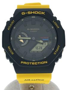 CASIO◆ソーラー腕時計_G-SHOCK/デジタル/BLK/YLW