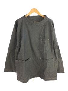 Engineered Garments◆WORKADAY/スモックプルオーバー/長袖シャツ/S/コットン/IDG/無地/シャンブレー