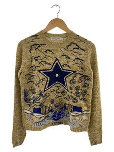 Christian Dior◆セーター(薄手)/40/カシミア/YLW/総柄/014s52wj029