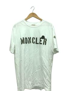 MONCLER◆Tシャツ/L/コットン/ホワイト/I10918C00029/2023SS/プリント/ロゴ/