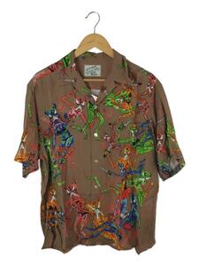 WACKO MARIA◆NECK FACE/HAWAIIAN SHIRT TYPE-2/半袖シャツ/L/レーヨン/BRW