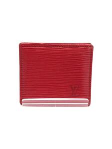 LOUIS VUITTON◆ポルト・モネ・ボワット_エピ_RED/レザー/RED/レディース