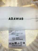 ADAWAS◆セーター(薄手)/FREE/ウール/アイボリー/ADWS-001-37_画像3