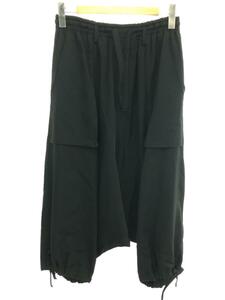 YOHJI YAMAMOTO◆サルエルパンツ/1/ウール/BLK/FX-P12-101/yohji yamamoto femme