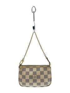 LOUIS VUITTON◆ミニ・ポシェット・アクセソワール_ダミエ・アズール_WHT/PVC/WHT/チェック