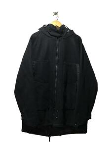 Schott◆コート/L/ウール/ブラック/MELTON UTILITY HOODED COAT