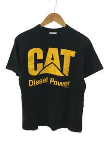 FRUIT OF THE LOOM◆CAT/USA製/Tシャツ/M/コットン/BLK/無地