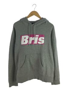 F.C.R.B.(F.C.Real Bristol)◆BIG BOX LOGO PULLOVER HOODY/M/コットン/GRY/FCRB-167044/着用感有