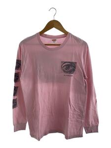 Supreme◆17SS/M.C.ESCHER EYE L/S TEE/M/コットン/PNK