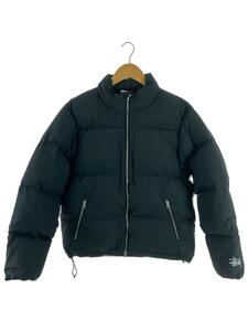 STUSSY◆Nylon Down Puffer/スレ有/ダウンジャケット/S/ナイロン/BLK/115711