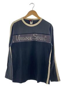 GIANNI VERSACE◆VERSACE SPORT/ヴェルサーチェスポーツ/長袖Tシャツ/XL/コットン/ブラック