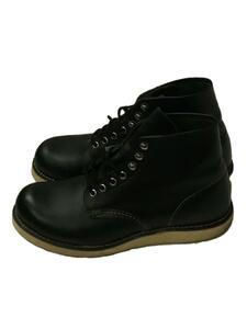 RED WING◆6inch CLASSIC PLAIN TOE/レースアップブーツ/25.5cm/ブラック/レザー/8165