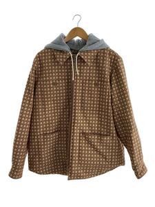 GUCCI◆ジャケット/44/コットン/BEG/ベージュ/Hooded Square G cotton/グッチ/