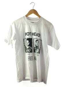 BUDSPOOL◆POTHEAD/Tシャツ/M/コットン/WHT