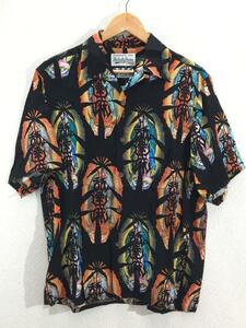 WACKO MARIA◆21SS HAWAIIAN SHIRT TYPE-1/半袖シャツ/S/レーヨン/BLK/総柄