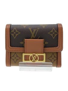 LOUIS VUITTON*poruto*foiyu*do-fi-n* compact _ монограмма * Rebirth * парусина _BRW/PVC/BRW/ men s