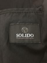 SOLIDO◆ジャケット/3/コットン/BLK/無地_画像3