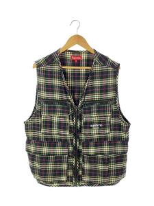 Supreme◆20AW/Tartan Flannel Cargo Vest/ベスト/L/コットン/GRY/チェック
