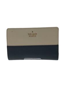 kate spade new york◆2つ折り財布/レザー/NVY