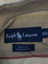 RALPH LAUREN◆半袖シャツ/XXL/コットン/BEG/ストライプ_画像3