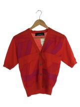 tricot COMME des GARCONS◆半袖カーディガン(薄手)/TN100370/9/ウール/RED_画像1