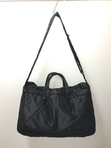 PORTER◆TANKER/2WAY BOSTON BAG/ボストンバッグ/ショルダーバッグ/ナイロン/BLK_画像3