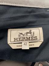 HERMES◆ボトム/42/コットン/GRY_画像5