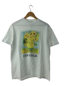 Hanes◆90S/ひまわり/VAN GOGH/ART Tシャツ/VINATGE T/ゴッホ/L