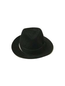 Borsalino◆ラビットファーフェルトハット/中折れハット/7 3/8/ウール/ブラック/メンズ