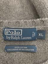 POLO RALPH LAUREN◆セーター(薄手)/XL/コットン/GRY_画像3