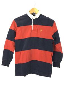 POLO RALPH LAUREN◆ポロシャツ/M/コットン/NVY/ボーダー