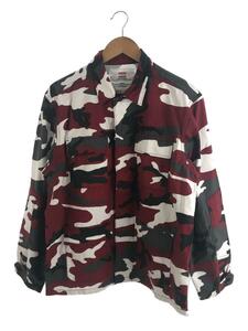 Supreme◆18SS/BDU Shirt Red Camo/×Hellraiser/ジャケット/S/コットン/カモフラ/赤/