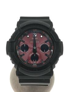 CASIO◆ソーラー腕時計・G-SHOCK/デジアナ/RED/BLK