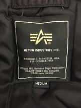 ALPHA INDUSTRIES◆フライトジャケット/L/ナイロン/BLK_画像3