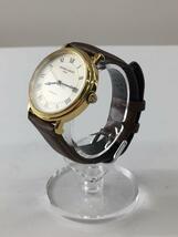 FREDERIQUE CONSTANT◆自動巻腕時計/アナログ/レザー/SLV/BRW/FC300/310×35/36_画像2