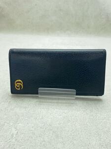 GUCCI◆GGマーモント/長財布/レザー/BLK/メンズ/428740-2067