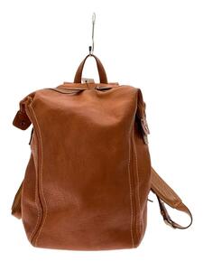  earth shop bag * rucksack / leather /BRW/ plain 