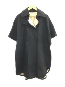 MAX MARA◆21AW/リバーシブルケープコート/コットン/BLK/47310426600