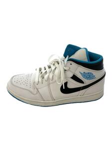 NIKE◆AIR JORDAN 1 MID_エアジョーダン 1 ミッド/27.5cm/WHT/コットン