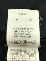 A BATHING APE◆Tシャツ/XL/コットン/BLK/無地/4860-110-032_画像4