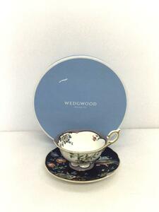 WEDGWOOD◆ワンダーラストミッドナイトクレーンティーカップ&ソーサー/PUP