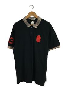 A BATHING APE◆ポロシャツ/XXL/コットン/BLK/無地